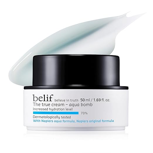 Belif believe in truth The True Cream Aqua Bomb, Hydrating Moisturizer For Face | Ultra-Lightweight, Gel-Cream | For Normal, Combination, And Oily Skin Types | Korean Skin Care Products | (50 Ml)