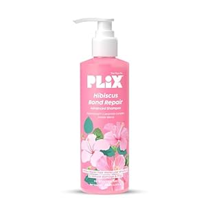PLIX - THE PLANT FIX Hibiscus Bond Repair Advanced Shampoo for Damaged, Frizzy Hair - 200ml | Repair Hair Molecular Structure | FiberHance & Hibiscus Extract | Men & Women